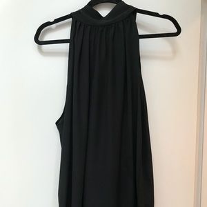 Sexy black sleeveless top